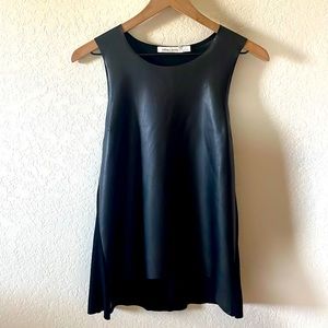 Bishop and Young faux leather date night tank.